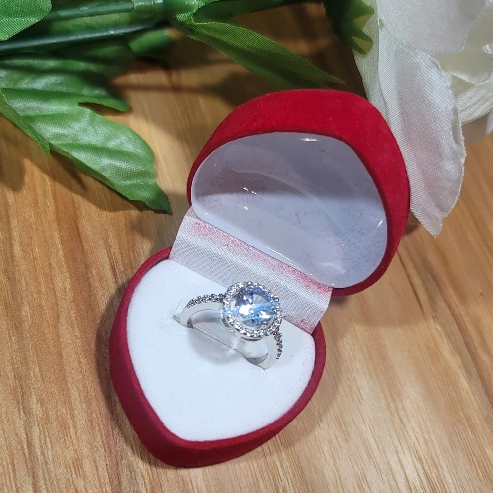 925 Sterling Silver Proposal Ring for Women,CertifiedTibetan,Engagement,Promise - Picture 2 of 8